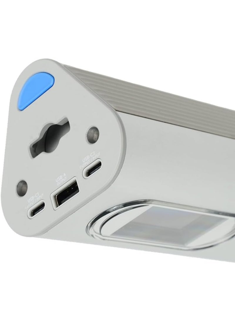 عماران اماران بيك بنك طاقة محمول بسعة 864 واط ساعة 24000 مللي امبير نظام بطارية متكامل بدون كابلات شحن سريع USB C بقدرة 140 واط طاقة إجمالية 170 واط شاشة ذكية لتشغيل الإضاءة والكاميرات واللابتوب - Image 5